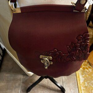 Patricia Nash Veneto Leather Crossbody with Tooled Front Flap Design - NEW; TAGS